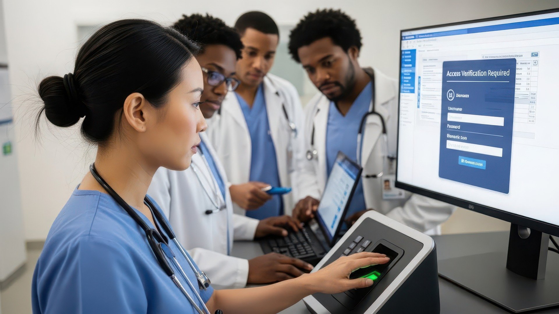 Personal medical folosind sistem digital de verificare și acces